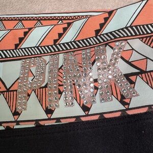 🔥 PINK Victoria’s Secret Rhinestone Foldover Yoga Pants Y2K  S/P